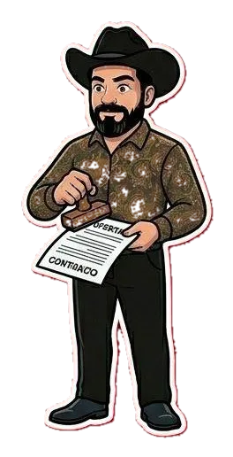 Don Chambitas escribiendo un documento